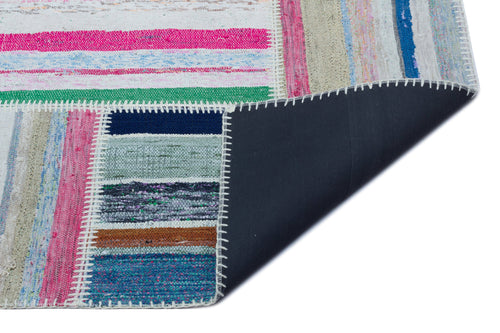 Teselya 25456 Multy Striped Wool Handmade Area Rug 5'3" x 7'5"