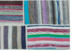 Teselya 25456 Multy Striped Wool Handmade Area Rug 5'3" x 7'5"