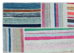Teselya 25456 Multy Striped Wool Handmade Area Rug 5'3" x 7'5"
