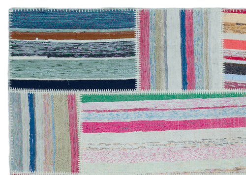 Teselya 25456 Multy Striped Wool Handmade Area Rug 5'3" x 7'5"