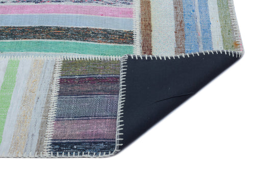 Teselya 25462 Multy Striped Wool Handmade Area Rug 5'3" x 7'6"