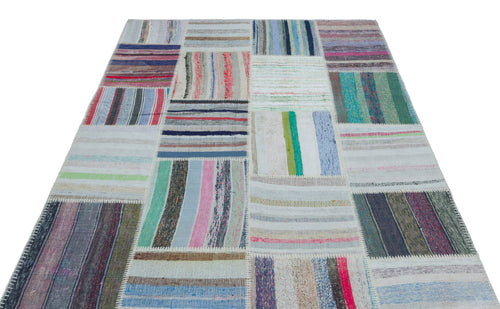 Teselya 25462 Multy Striped Wool Handmade Area Rug 5'3" x 7'6"