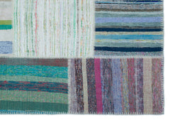 Teselya 25462 Multy Striped Wool Handmade Area Rug 5'3" x 7'6"