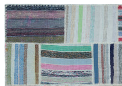 Teselya 25462 Multy Striped Wool Handmade Area Rug 5'3" x 7'6"