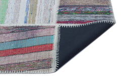 Teselya 25464 Multy Striped Wool Handmade Area Rug 5'3" x 7'6"