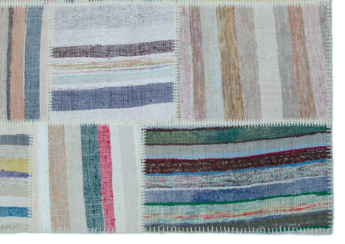 Teselya 25464 Multy Striped Wool Handmade Area Rug 5'3" x 7'6"