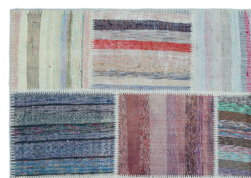 Teselya 25465 Multy Striped Wool Handmade Area Rug 5'3" x 7'5"