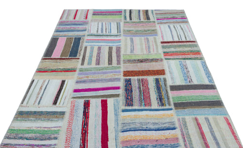 Teselya 25466 Multy Striped Wool Handmade Area Rug 5'3" x 7'5"