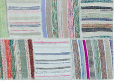 Teselya 25466 Multy Striped Wool Handmade Area Rug 5'3" x 7'5"