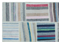 Teselya 25471 Multy Striped Wool Handmade Area Rug 5'3" x 7'5"