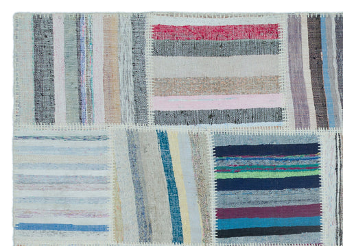 Teselya 25471 Multy Striped Wool Handmade Area Rug 5'3" x 7'5"
