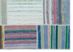 Teselya 25473 Multy Striped Wool Handmade Area Rug 5'3" x 7'5"