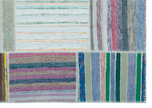 Teselya 25473 Multy Striped Wool Handmade Area Rug 5'3" x 7'5"