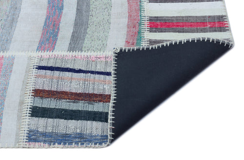 Teselya 25475 Multy Striped Wool Handmade Area Rug 5'3" x 7'5"