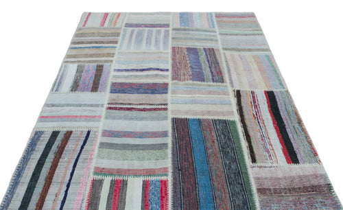 Teselya 25475 Multy Striped Wool Handmade Area Rug 5'3" x 7'5"