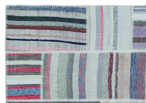 Teselya 25475 Multy Striped Wool Handmade Area Rug 5'3" x 7'5"
