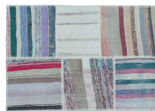 Teselya 25476 Multy Striped Wool Handmade Area Rug 5'3" x 7'5"