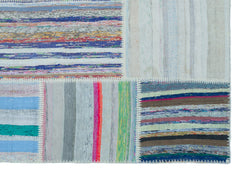 Teselya 25477 Multy Striped Wool Handmade Area Rug 5'3" x 7'5"