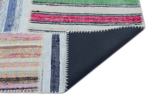 Teselya 25479 Multy Striped Wool Handmade Area Rug 5'3" x 7'5"