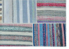 Teselya 25479 Multy Striped Wool Handmade Area Rug 5'3" x 7'5"