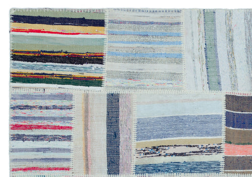 Teselya 25482 Multy Striped Wool Handmade Area Rug 5'3" x 7'5"