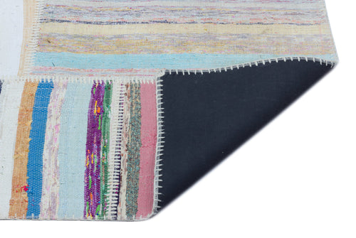 Teselya 25483 Multy Striped Wool Handmade Area Rug 5'3" x 7'5"