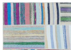 Teselya 25483 Multy Striped Wool Handmade Area Rug 5'3" x 7'5"