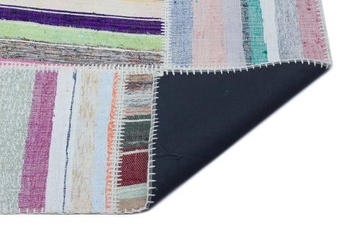 Teselya 25489 Multy Striped Wool Handmade Area Rug 5'3" x 7'6"