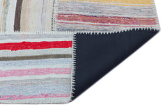 Teselya 25490 Multy Striped Wool Handmade Area Rug 5'3" x 7'5"