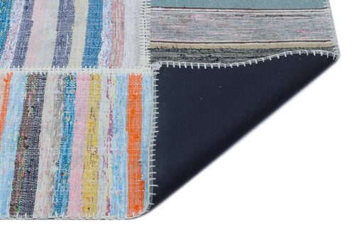 Teselya 25494 Multy Striped Wool Handmade Area Rug 5'3" x 7'6"