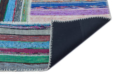 Teselya 25495 Multy Striped Wool Handmade Area Rug 5'3" x 7'6"