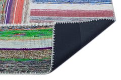 Teselya 25496 Multy Striped Wool Handmade Area Rug 5'1" x 7'6"