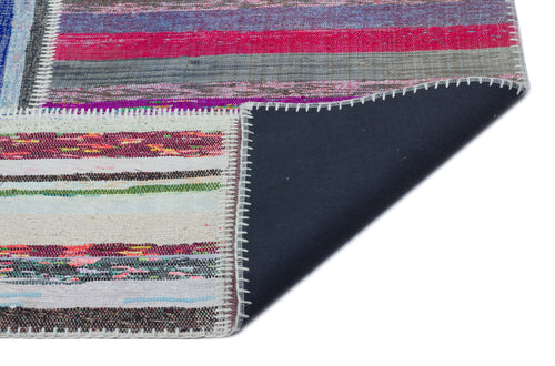 Teselya 25498 Multy Striped Wool Handmade Area Rug 5'3" x 7'5"