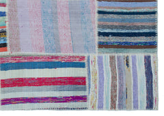 Teselya 25498 Multy Striped Wool Handmade Area Rug 5'3" x 7'5"