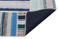 Teselya 25502 Multy Striped Wool Handmade Area Rug 5'3" x 7'5"