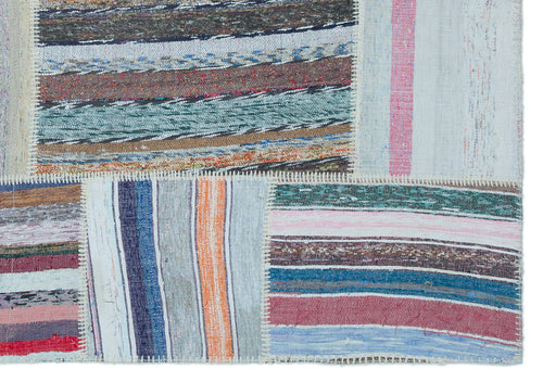 Teselya 25502 Multy Striped Wool Handmade Area Rug 5'3" x 7'5"