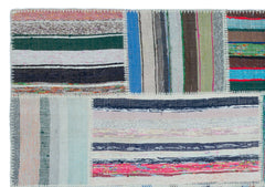 Teselya 25502 Multy Striped Wool Handmade Area Rug 5'3" x 7'5"