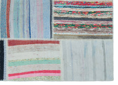 Teselya 25505 Multy Striped Wool Handmade Area Rug 5'3" x 7'5"