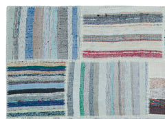 Teselya 25505 Multy Striped Wool Handmade Area Rug 5'3" x 7'5"