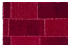 Teselya Beige Patchwork Wool Handmade Area Rug 5'0" x 7'7"