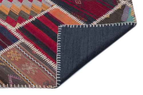 Teselya Red Vintage Wool Handmade Area Rug 5'1" x 7'9"