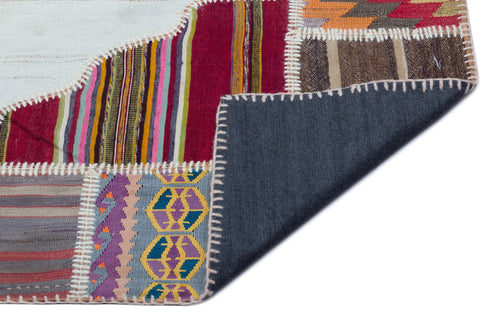 Teselya Beige Vintage Wool Handmade Area Rug 5'5" x 7'9"