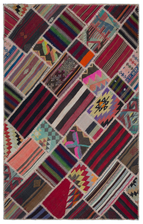 Teselya Beige Vintage Wool Handmade Area Rug 5'1" x 7'11"