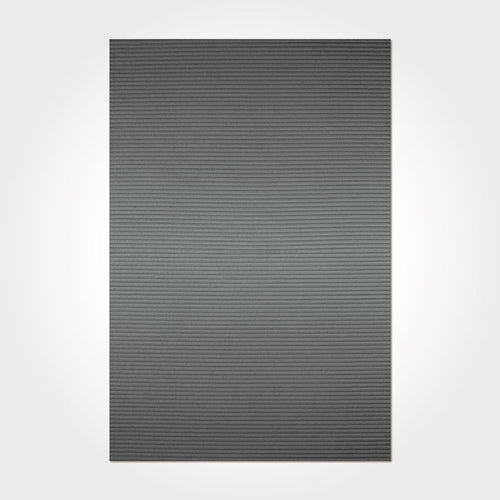 Digital Print Area Rug - Washable Non Slip Anthracite Striped Chenille Carpet