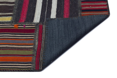 Teselya Brown Vintage Wool Handmade Area Rug 5'1" x 7'8"