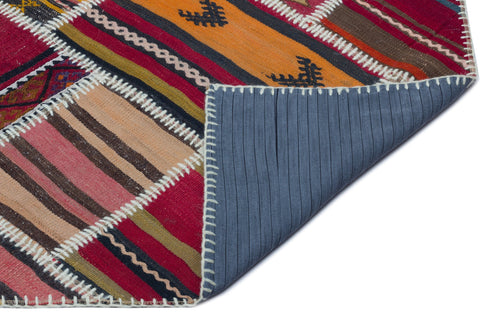 Teselya 25587 Red Vintage Wool Handmade Area Rug 5'2" x 7'8"