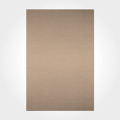 Striped Chenille Area Rug - Washable Non Slip Brown Cotton Polyester Carpet