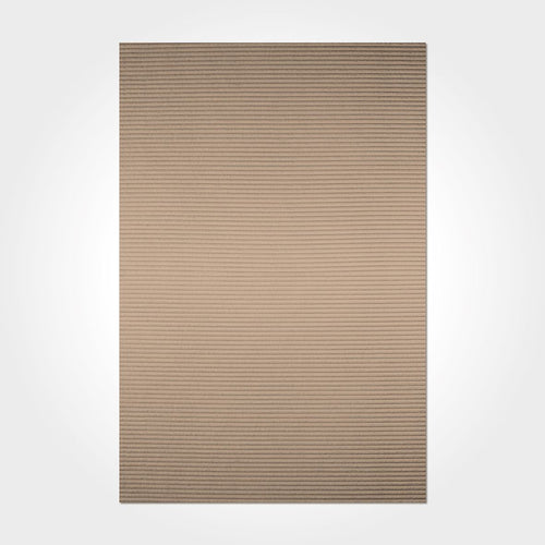 Striped Chenille Area Rug - Washable Non Slip Brown Cotton Polyester Carpet