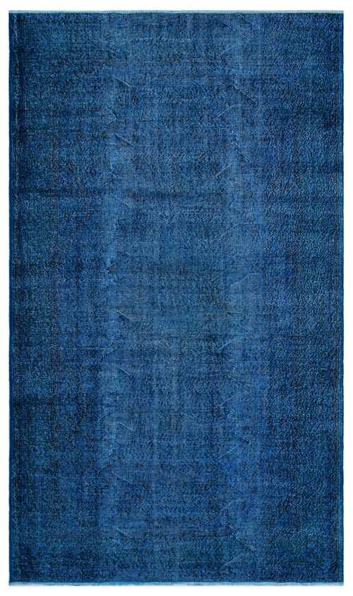 Atina Blue Vintage Wool Handmade Area Rug 5'5" x 9'4"