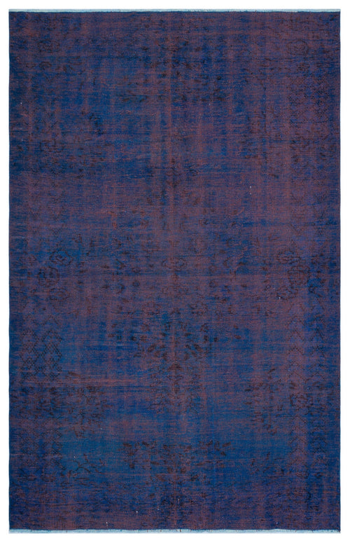 Atina Blue Vintage Wool Handmade Area Rug 5'10" x 9'6"